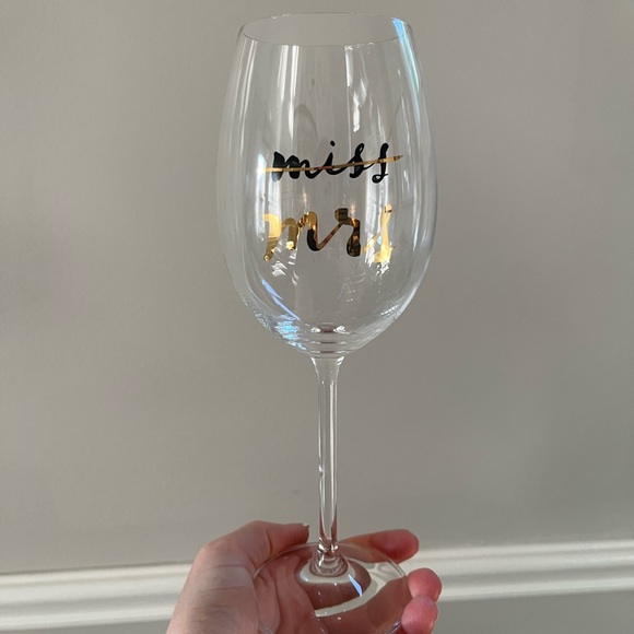 kate spade Other - ‘Miss to Mrs’ bride-to-be wine glass